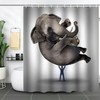 Fantasy Elephant Animal Printed Shower Curtain With Waterproof Fabric