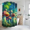 Fantasy Mushroom Forest Shower Curtain - Psychedelic and Surrealist Bathroom Decor