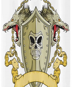 Fantasy Portrait Monster Dragon Shower Curtain Stall