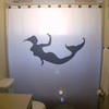 Fantasy Sea Creature Mermaid Shower Curtain for Whimsical Bathroom Decor 