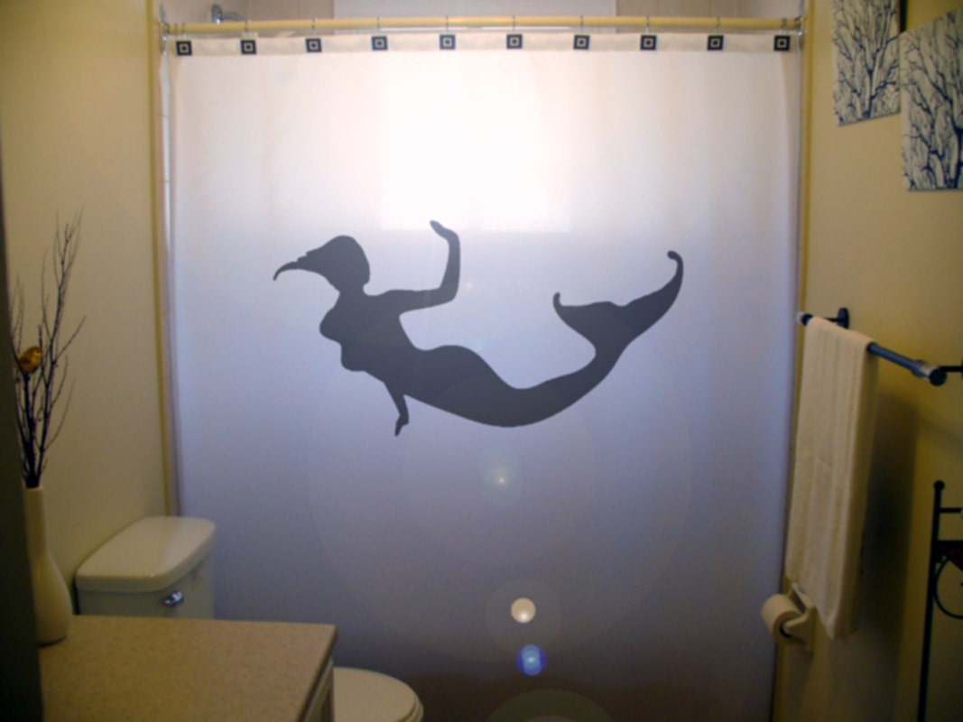 Fantasy Sea Creature Mermaid Shower Curtain for Whimsical Bathroom Decor