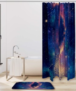 Fantasy Whale Waterproof Fabric Shower Curtain for Bathroom Decor