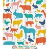 Farm Animal Silhouettes Print Shower Curtain - Waterproof Home Decor