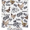 Farm Animals And Mushrooms Print Shower Curtain - Playful And Rustic Bathroom Accessory