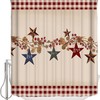 Farm Country Star Print Shower Curtain for a rustic and waterproof bathroom experience