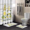 Farm Lemon Summer Fruit and Gnomes Travel Shower Curtain