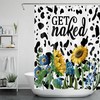 Farm Sunflower And Cow Print Shower Curtain For Rustic Bathroom Decor