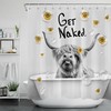Farm Sunflower Bubbles Highland Cow Shower Curtain Funny Bathroom Bathtub