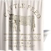 Farmhouse Abstract Animal Cattle Feed Cow Rustic Theme Fabric Shower Curtain Bathroom Decors