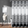 Farmhouse Boho Shower Curtain - Black And White Moroccan Bathroom Decor