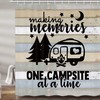 Farmhouse Camping Fabric Shower Curtain, Adds A Cozy Touch To Any Camper Rv Bathroom