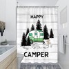 Farmhouse Camping Shorter And Narrow Camper Rv Travel Trailers Shower Curtain, Ideal For Any Small Bathroom