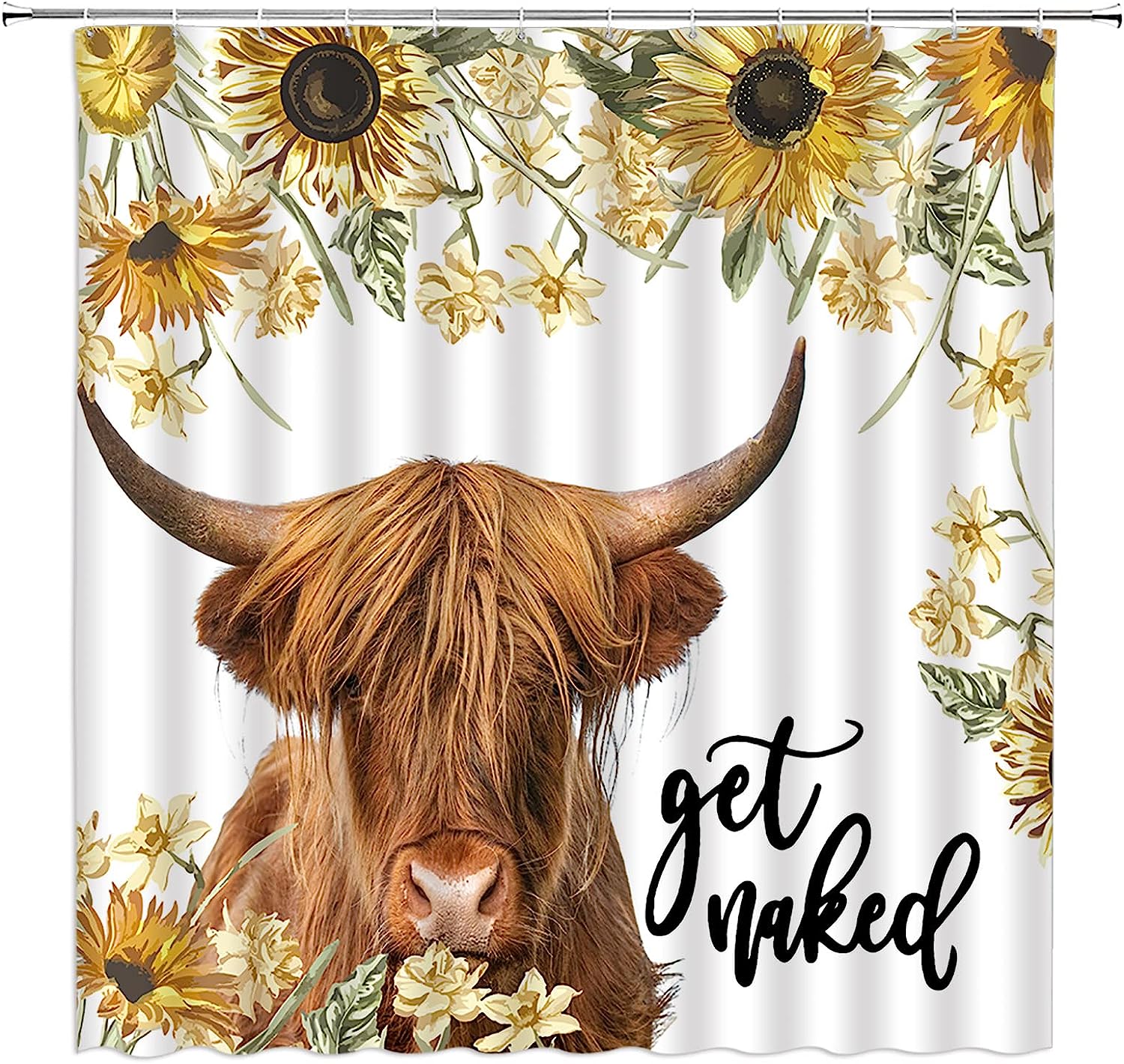 Farmhouse Cow Shower Curtain For A Rustic Bathroom Decor