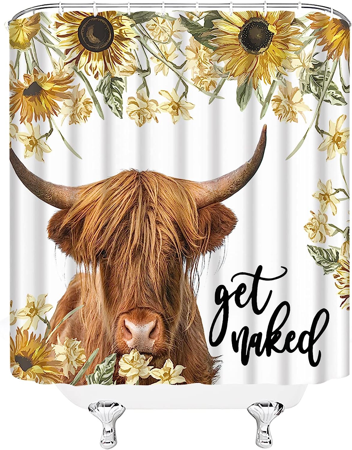 Farmhouse Cow Shower Curtain For A Rustic Bathroom Decor - Image 2