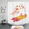 Farmhouse Shower Curtain with Wild Animal Bear Butterfly Design, Rustic and Chic for Bathroom Accessories