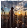 Farmhouse Sunset Shower Curtain - LB Western American Wild West Cactus Bathroom Decor