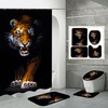 Fascinating 3D Tiger Animal Waterproof Shower Curtain For Your Bathroom