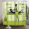 Fashion Black Girl Massage Shower Curtain - African American Women Bathroom Decor