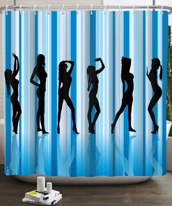 Fashion Poses Shower Curtain - African American Bathroom Decor