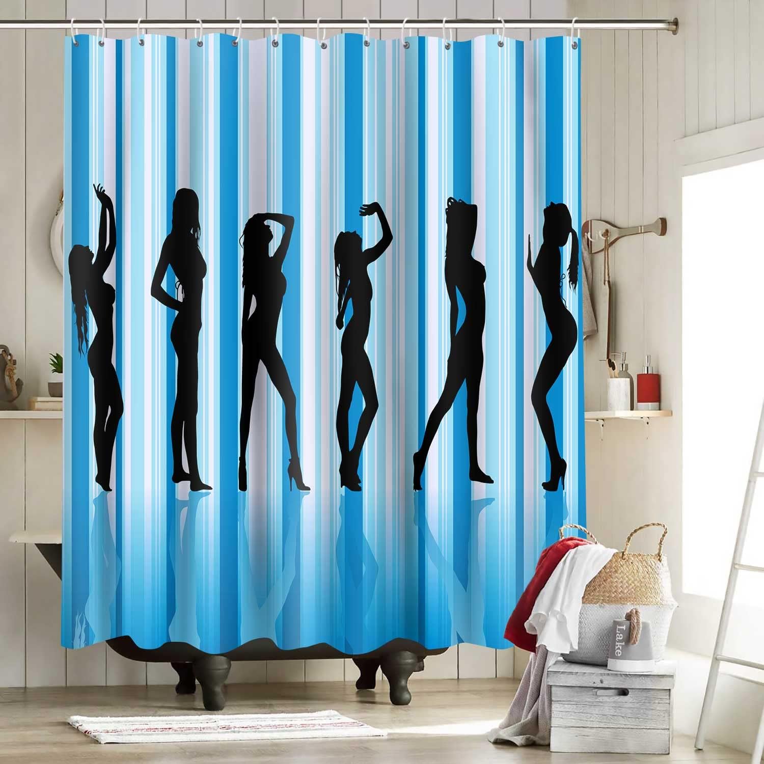 Fashion Poses Shower Curtain - African American Bathroom Decor