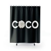 Fashionable Black Coco Rose Shower Curtain For Cream And Black Rose Bathroom Curtain
