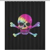 Fashionable Tie Dye Skull Shower Curtain for Bathroom Decor