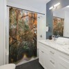 Fast-Dry Trees Sunset Shower Curtain - Beautiful and Functional Bathroom Decor for a Refreshing Look
