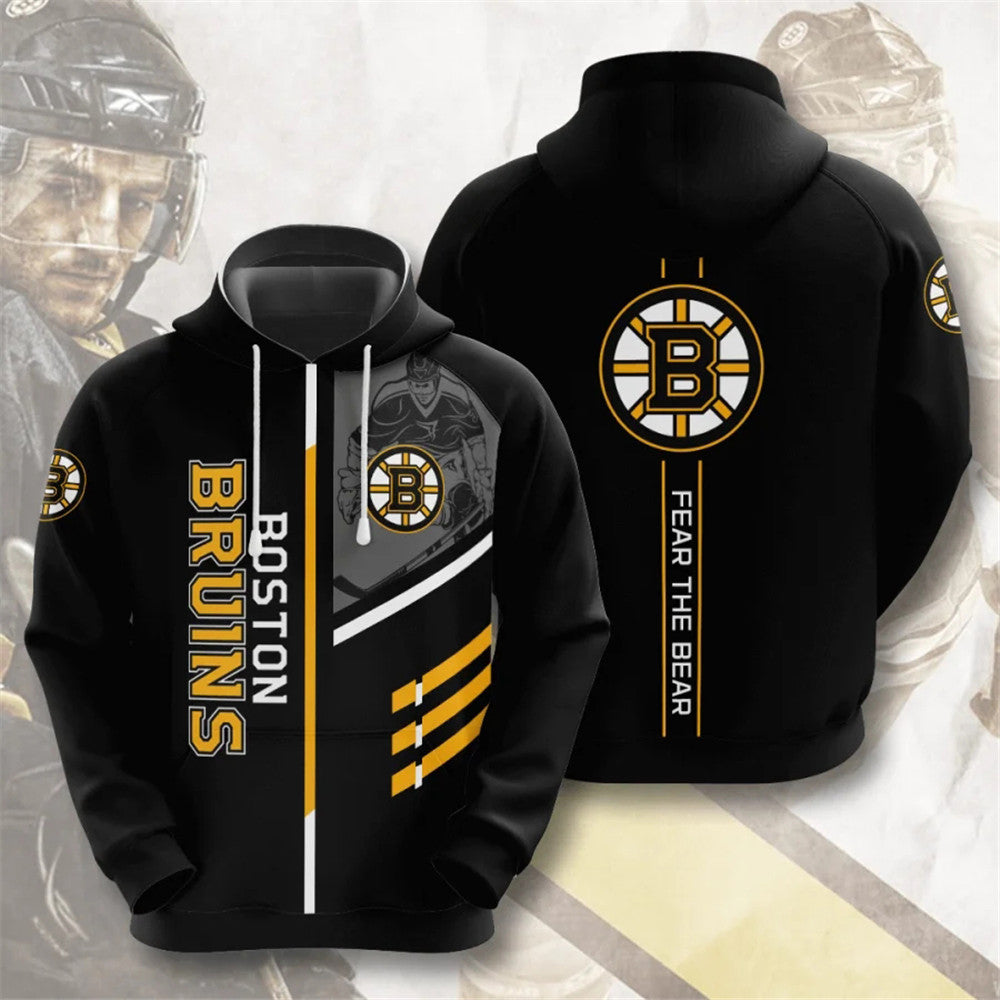 Fear The Bear All Over Print Boston Bruins Hoodie 3D Gifts For Fans
