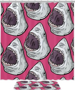 Fearless Shark Shower Curtain for a Bold and Adventurous Bathroom