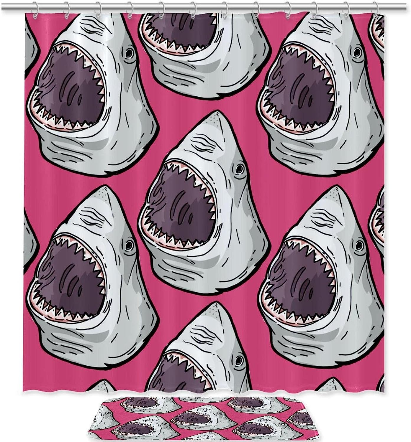 Fearless Shark Shower Curtain for a Bold and Adventurous Bathroom