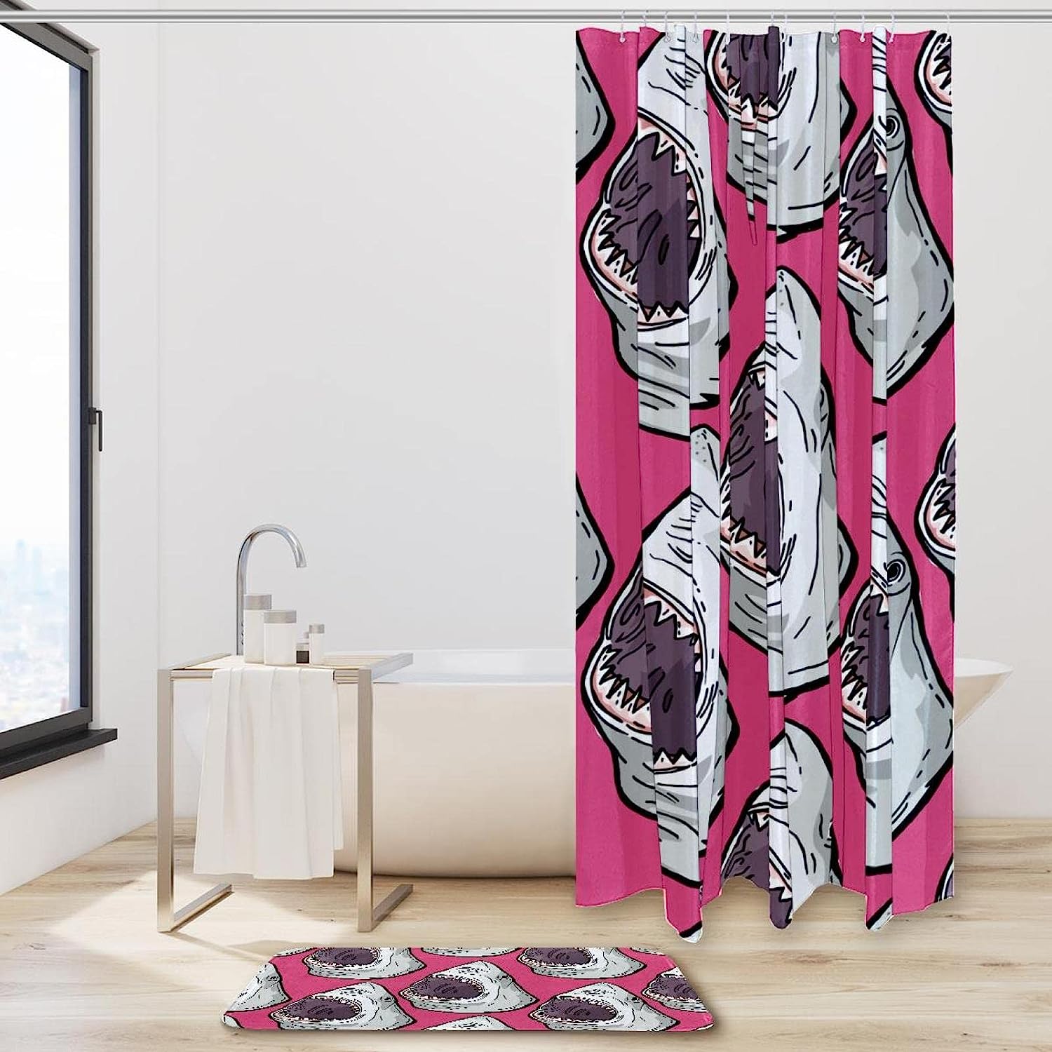 Fearless Shark Shower Curtain for a Bold and Adventurous Bathroom