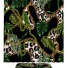Feathers Animal Print Shower Curtain With Teal And Brown Colors