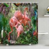 Feel Good Pink Flamingos Shower and Bath Curtain Set for Your Bathroom's Design