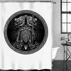 Feel Like A Viking With This Odin Berserker Thor's Hammer Pattern Shower Curtain Liner