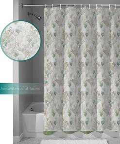 Feel Like You'Re On An Island Getaway With This Palm Tree Leaves Shower Curtain, Waterproof And Washable