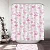 Feel Spring Vibes with Pink Lilies and Flamingos Shower Curtain for Your Bathroom