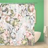 Feminine Spring Floral Shower Curtain Watercolor Design - Waterproof Fabric Bathroom Decor 