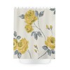 Feng Shui Yellow and Gray Roses Shower Curtain for a Harmonious Bathroom 