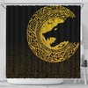 Fenrir the Wolf of Odin Norse Vikings Shower Curtain Cover, 3D Print Pattern for Bathroom/Laundry Waterproof