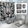 Ferocious Tiger Bathroom Curtain