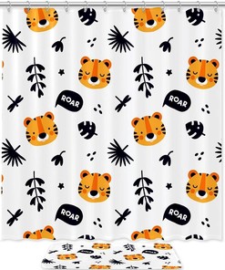 Ferocious Tiger Shower Curtain For Bold And Striking Bathroom Decor
