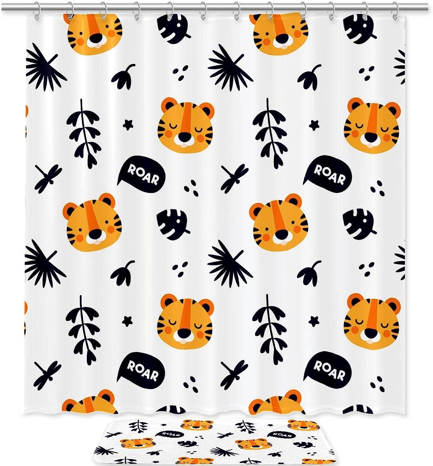 Ferocious Tiger Shower Curtain For Bold And Striking Bathroom Decor