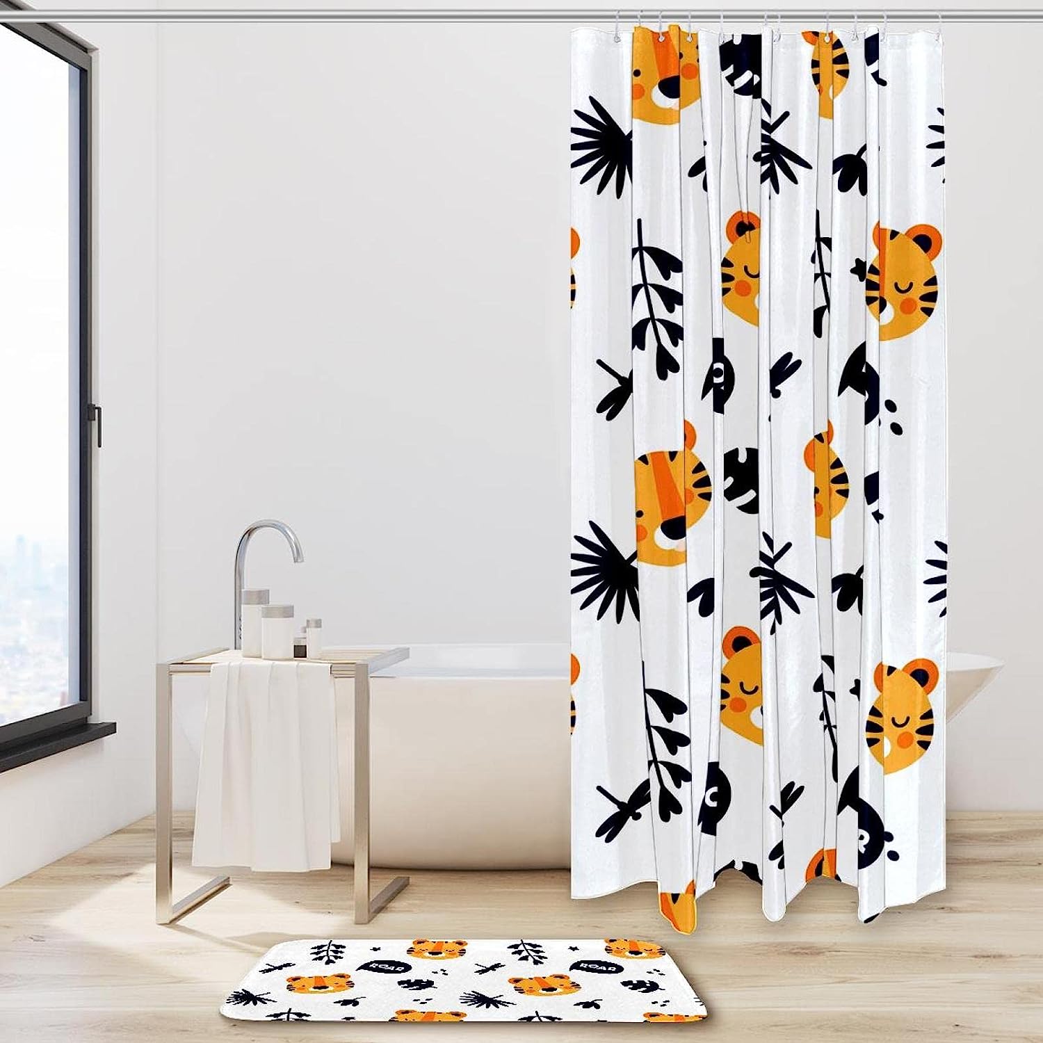 Ferocious Tiger Shower Curtain For Bold And Striking Bathroom Decor - Image 2