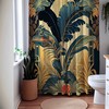 Festival Tropical Art Deco Floral Chic Shower Curtain, perfect Housewarming Gift with Bathroom Theme 