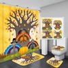 Festive 3D Pumpkin Turkey Thanksgiving Shower Curtain For Your Bathroom