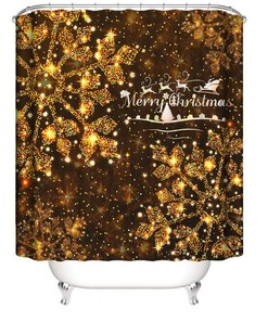 Festive Christmas Shower Curtain For A Cheerful Bathroom