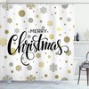 Festive Snowflake Print Shower Curtain for Bathroom Decor