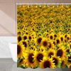 Festive Sunflower Christmas Shower Curtain to Bring Joy to Your Bathroom During the Holidays