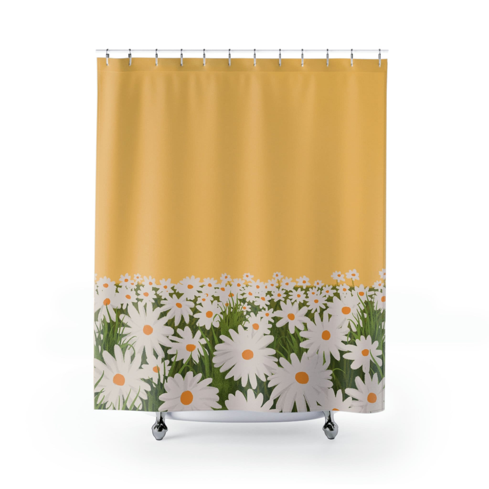 Field Of Daisies Shower Curtain For Nature Lovers And Home Bath Decor Gift