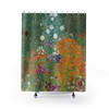 Fine Art Decor Gustav Klimt Green Floral Shower Curtain for Your Bathroom